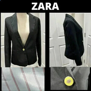 Zara NWT Black lined Blazer size S
